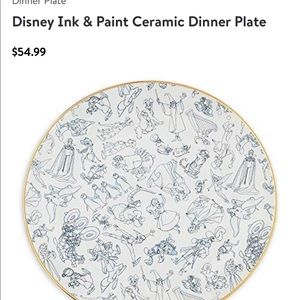 Set of 4 dinner ceramic dinner plates